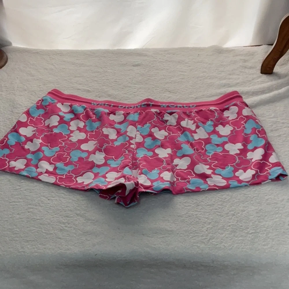 Disney Women's Pink Cloud & Mickey Head Shorts - Picture 4 of 4